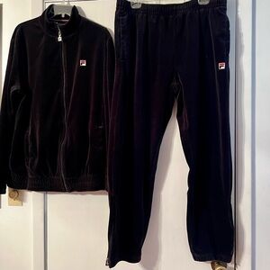 Fila Navy Blue Velour Tracksuit